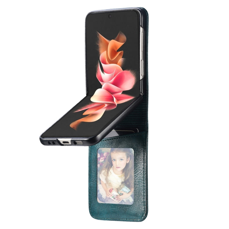 For Samsung Galaxy Z Flip3 5G Vertical Flip Card Slot Leather Phone Case