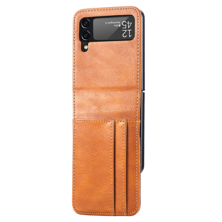 For Samsung Galaxy Z Flip3 5G Vertical Flip Card Slot Leather Phone Case