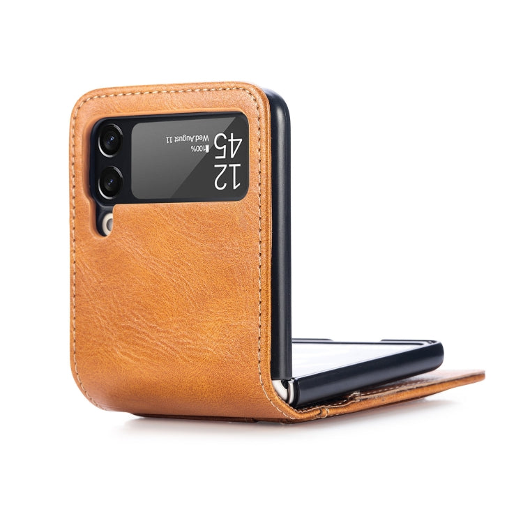 For Samsung Galaxy Z Flip3 5G Vertical Flip Card Slot Leather Phone Case