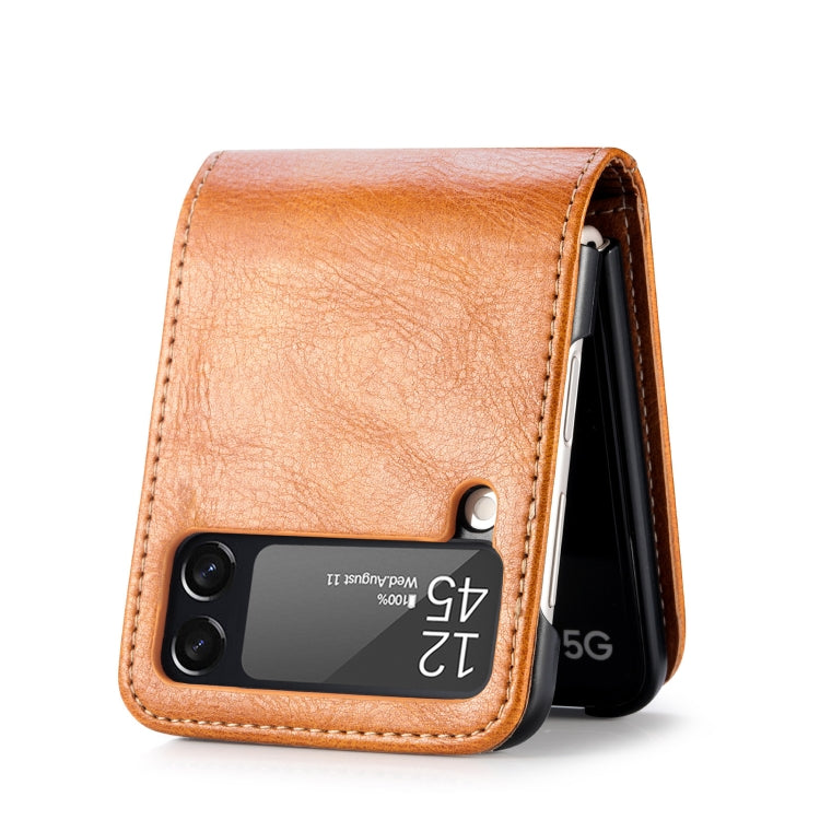 For Samsung Galaxy Z Flip3 5G Vertical Flip Card Slot Leather Phone Case