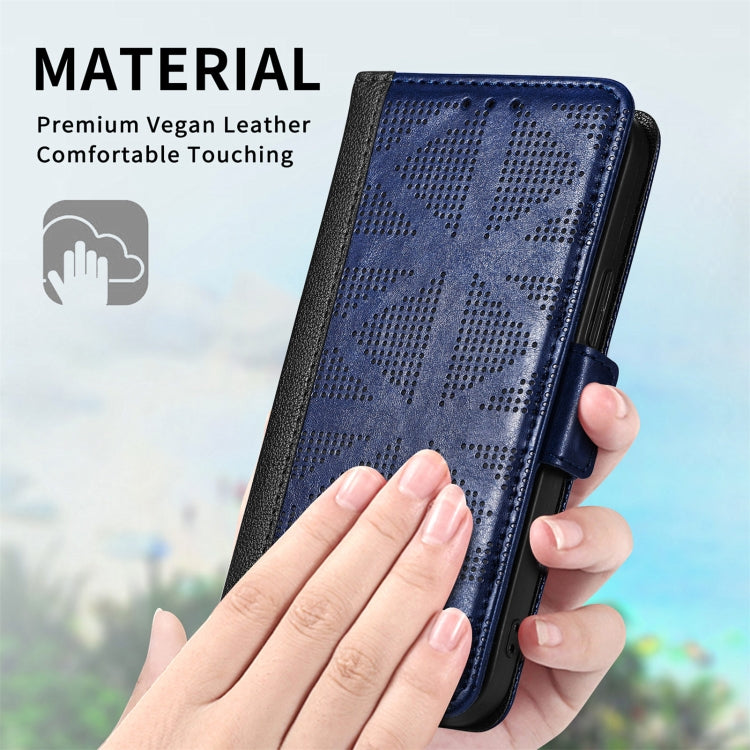 For iPhone 13 Grid Leather Flip Phone Case