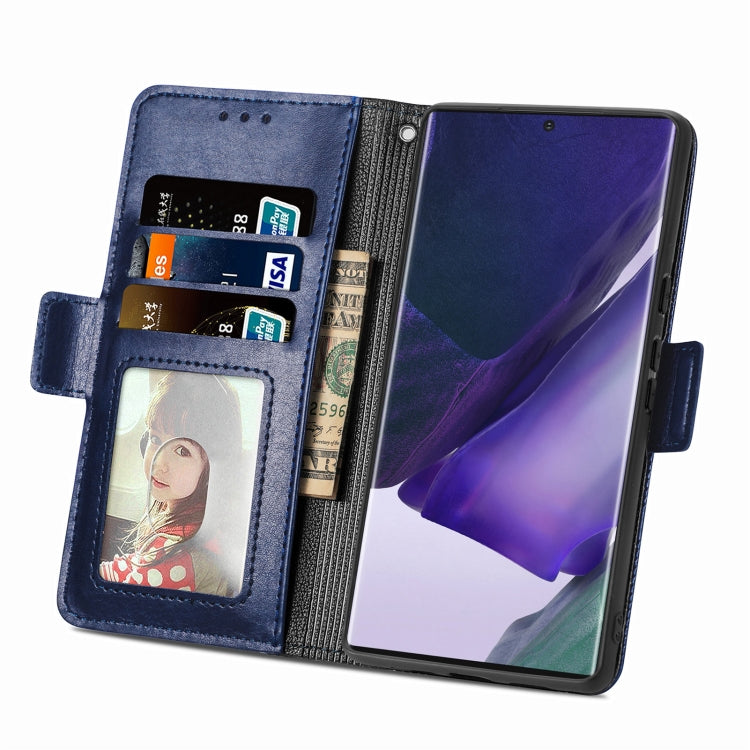 For Samsung Galaxy S22 Ultra 5G Grid Leather Flip Phone Case