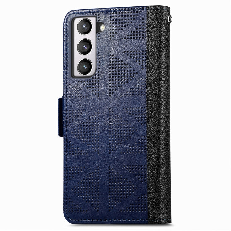 For Samsung Galaxy S21 FE 5G Grid Leather Flip Phone Case