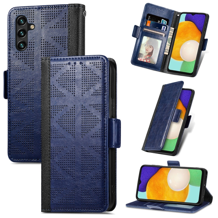 For Samsung Galaxy A13 5G Grid Leather Flip Phone Case
