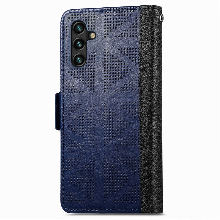 For Samsung Galaxy A13 5G Grid Leather Flip Phone Case