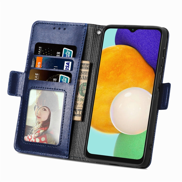 For Samsung Galaxy A13 5G Grid Leather Flip Phone Case