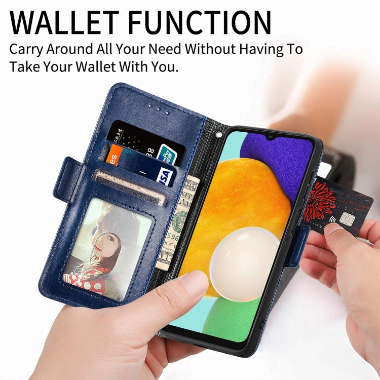 For Samsung Galaxy A13 5G Grid Leather Flip Phone Case