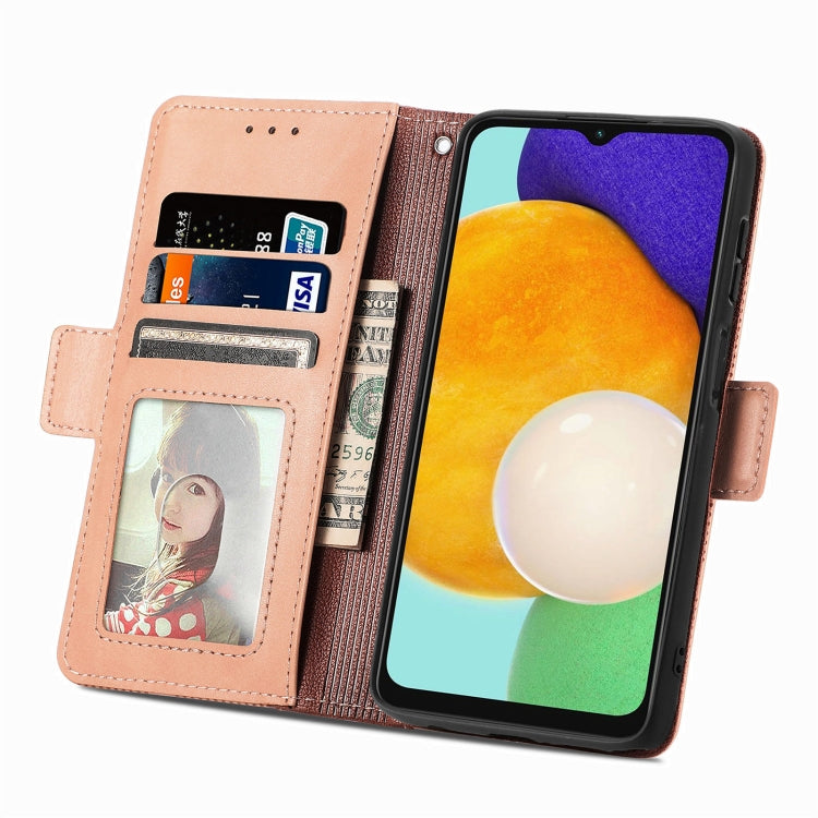 For Samsung Galaxy A13 5G Grid Leather Flip Phone Case