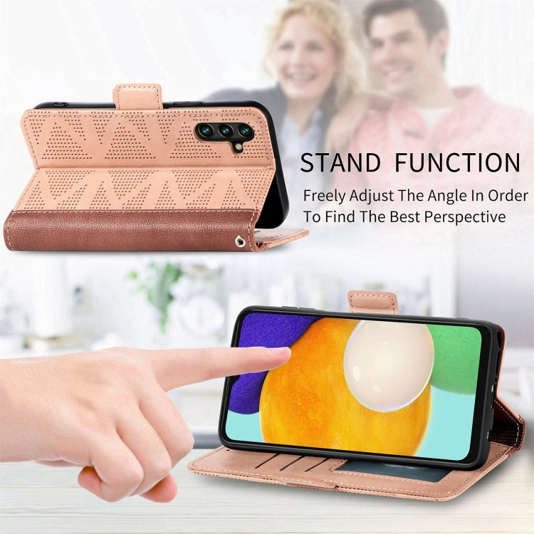 For Samsung Galaxy A13 5G Grid Leather Flip Phone Case