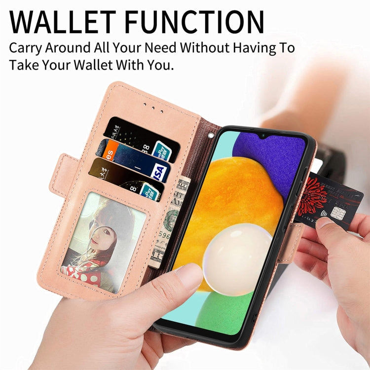 For Samsung Galaxy A13 5G Grid Leather Flip Phone Case