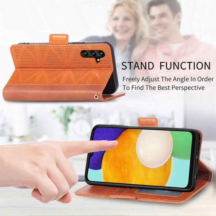 For Samsung Galaxy A13 5G Grid Leather Flip Phone Case