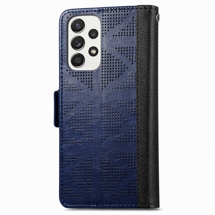 For Samsung Galaxy A53 5G Grid Leather Flip Phone Case