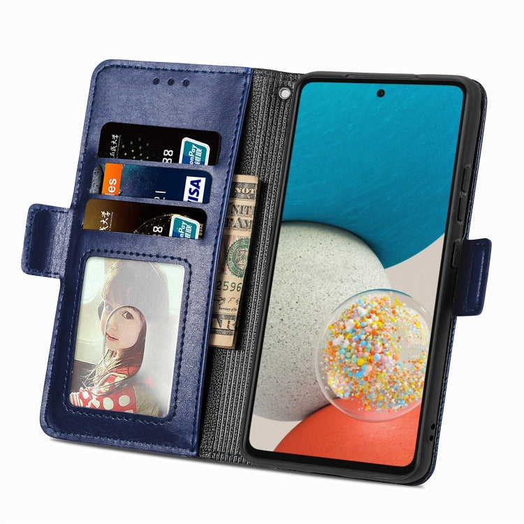 For Samsung Galaxy A53 5G Grid Leather Flip Phone Case