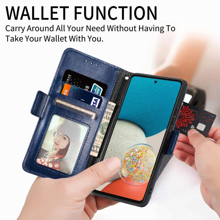 For Samsung Galaxy A53 5G Grid Leather Flip Phone Case