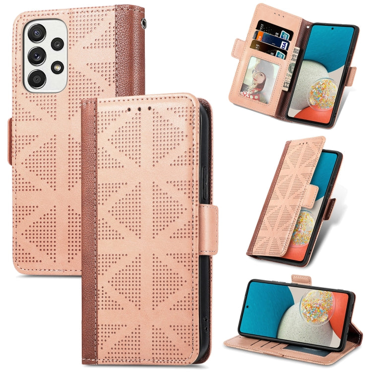For Samsung Galaxy A53 5G Grid Leather Flip Phone Case