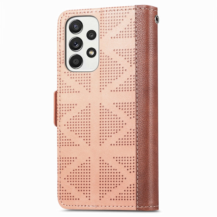 For Samsung Galaxy A53 5G Grid Leather Flip Phone Case