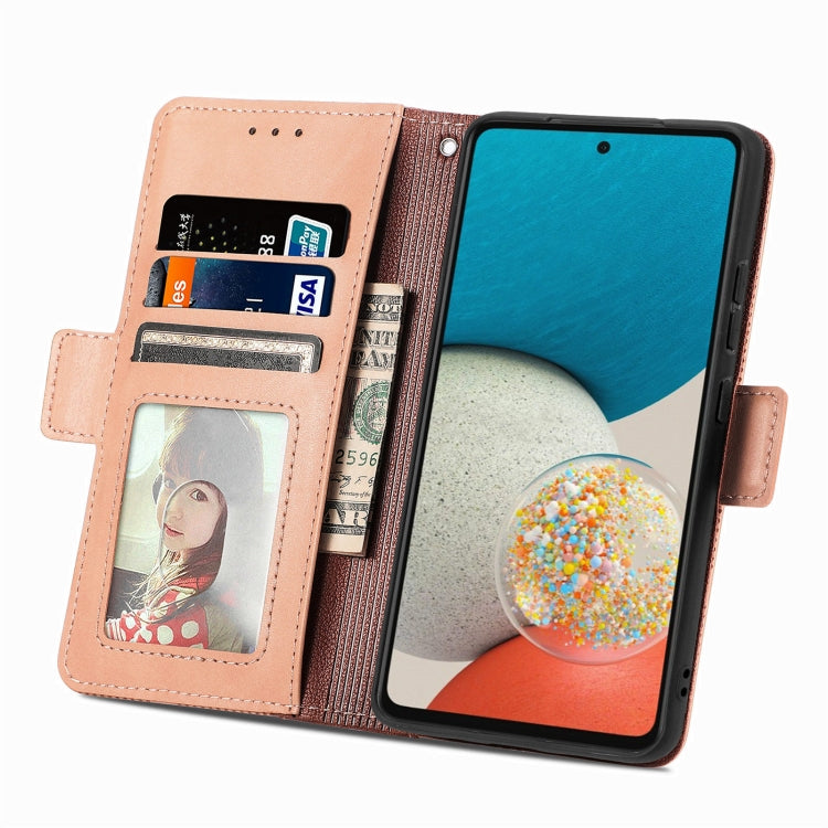 For Samsung Galaxy A53 5G Grid Leather Flip Phone Case
