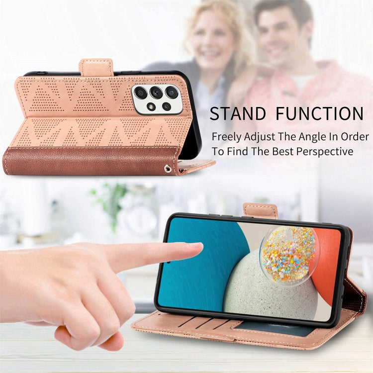 For Samsung Galaxy A53 5G Grid Leather Flip Phone Case