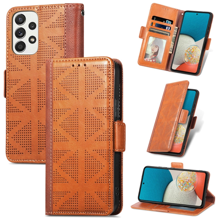 For Samsung Galaxy A53 5G Grid Leather Flip Phone Case