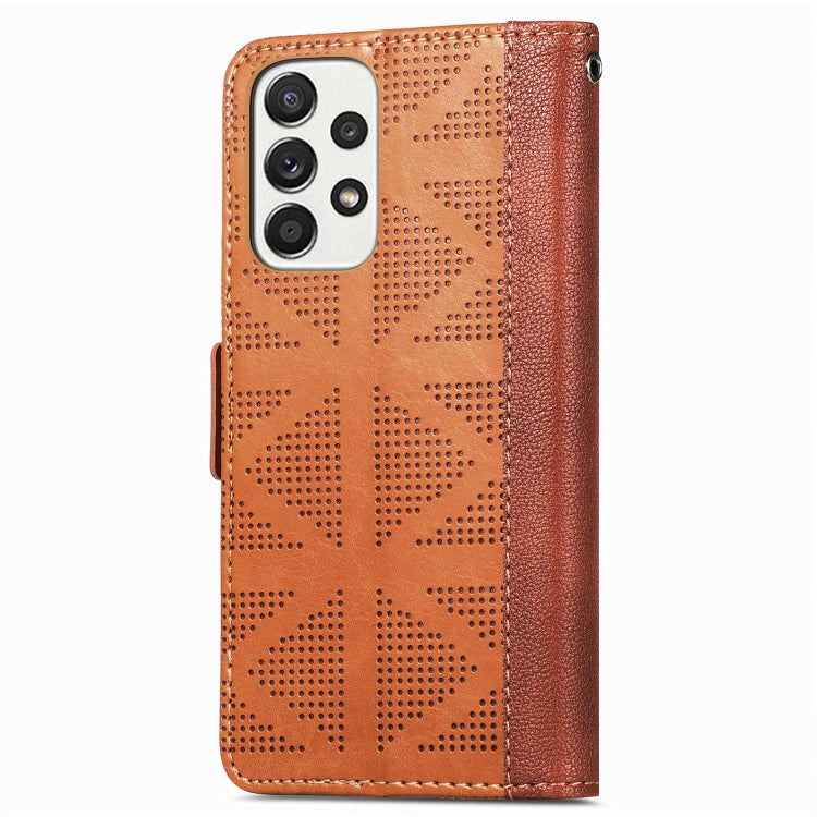 For Samsung Galaxy A53 5G Grid Leather Flip Phone Case