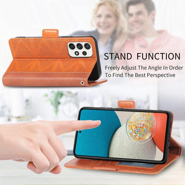 For Samsung Galaxy A53 5G Grid Leather Flip Phone Case