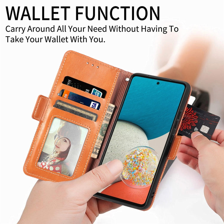 For Samsung Galaxy A53 5G Grid Leather Flip Phone Case