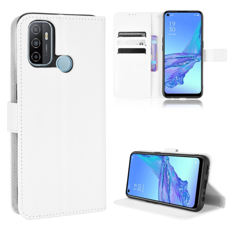 For OPPO A53 2020 / A32 2020 / A53S / A33 Diamond Texture Leather Phone Case