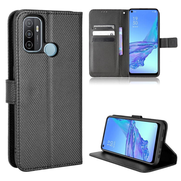 For OPPO A53 2020 / A32 2020 / A53S / A33 Diamond Texture Leather Phone Case