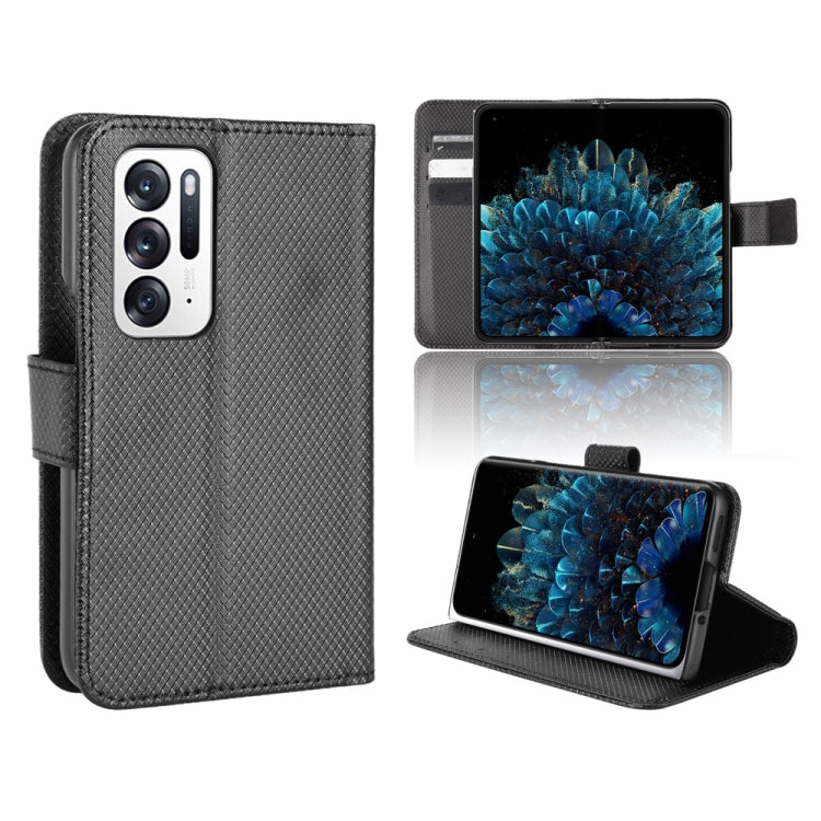 For OPPO Find N Diamond Texture Leather Phone Case