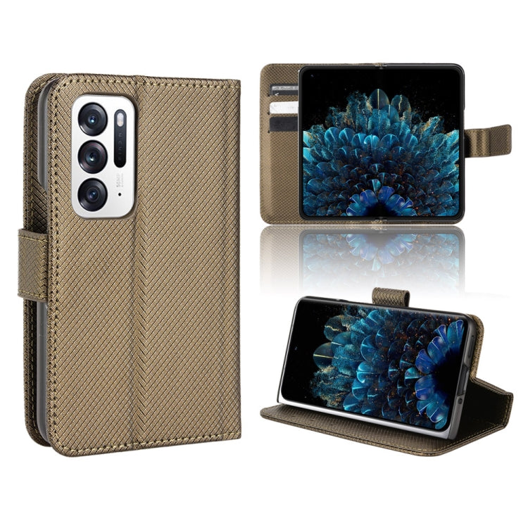 For OPPO Find N Diamond Texture Leather Phone Case