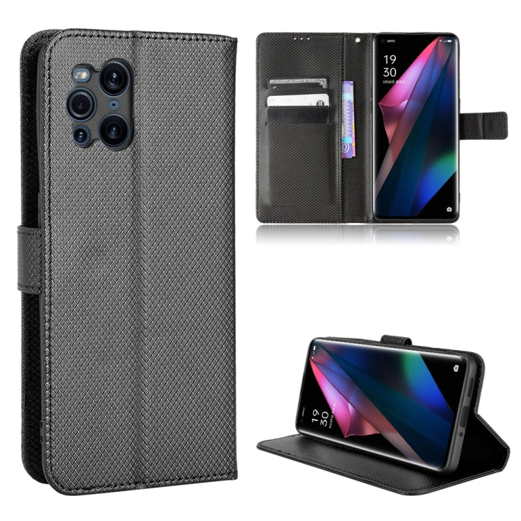 For OPPO Find X3 / Find X3 Pro Diamond Texture Leather Phone Case