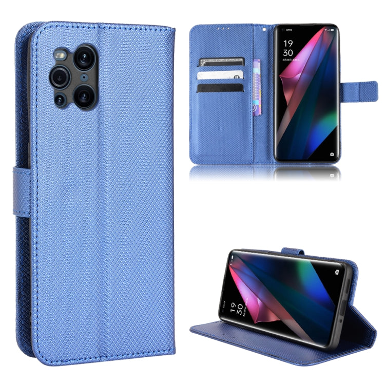 For OPPO Find X3 / Find X3 Pro Diamond Texture Leather Phone Case