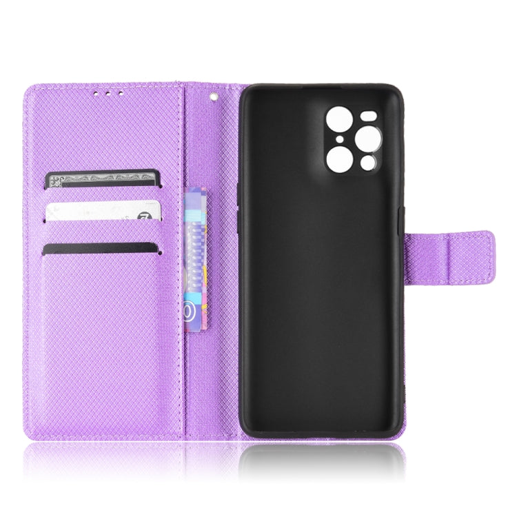 For OPPO Find X3 / Find X3 Pro Diamond Texture Leather Phone Case