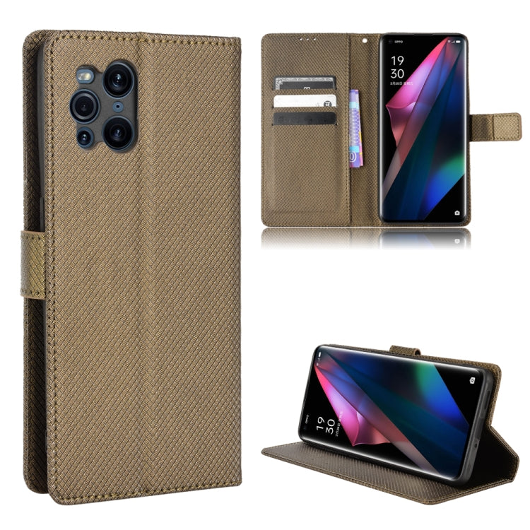 For OPPO Find X3 / Find X3 Pro Diamond Texture Leather Phone Case