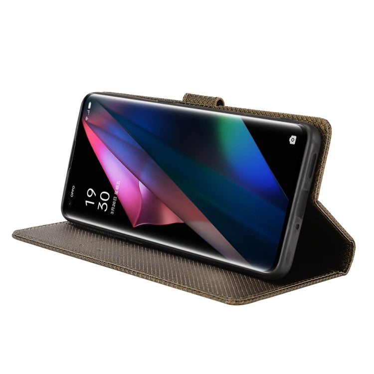 For OPPO Find X3 / Find X3 Pro Diamond Texture Leather Phone Case