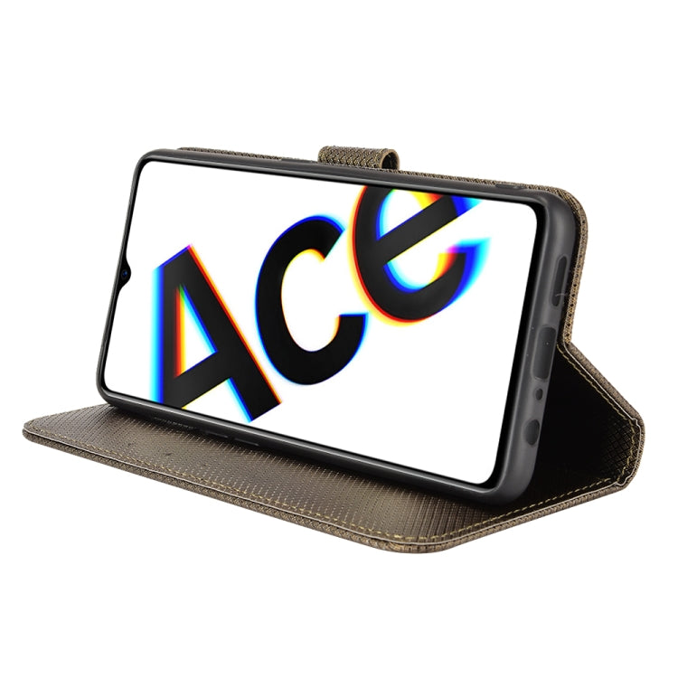 For OPPO Reno Ace / Realme X2 Pro Diamond Texture Leather Phone Case