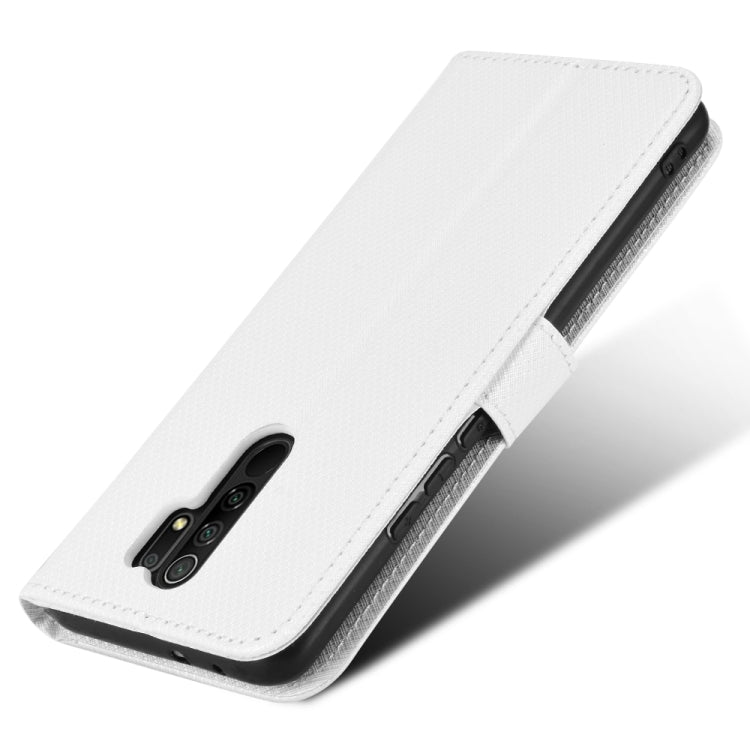 For Xiaomi Redmi 9 Diamond Texture Leather Phone Case