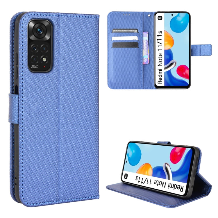 For Xiaomi Redmi Note 11 4G Global / Note 11S Diamond Texture Leather Phone Case