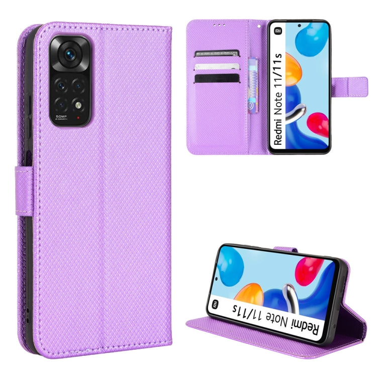 For Xiaomi Redmi Note 11 4G Global / Note 11S Diamond Texture Leather Phone Case