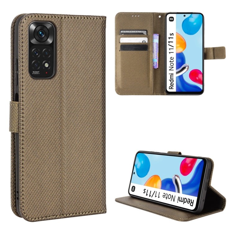 For Xiaomi Redmi Note 11 4G Global / Note 11S Diamond Texture Leather Phone Case