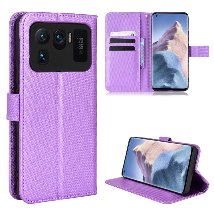 For Xiaomi Mi 11 Ultra Diamond Texture Leather Phone Case