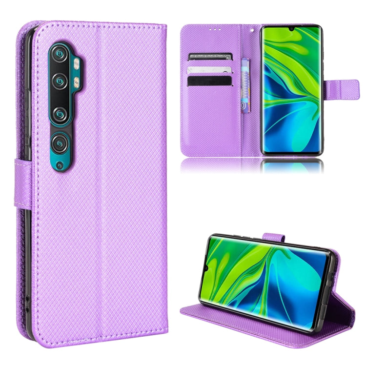 For Xiaomi Mi CC9 Pro / Note 10 / Note 10 Pro Diamond Texture Leather Phone Case