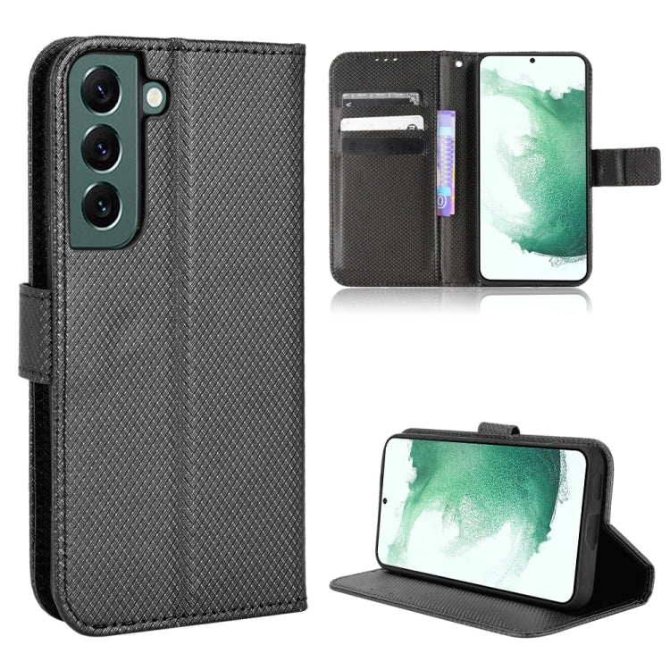 For Samsung Galaxy S22 5G Diamond Texture Leather Phone Case