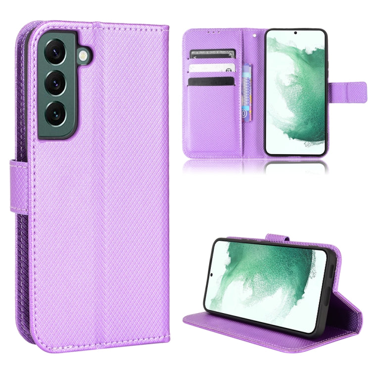 For Samsung Galaxy S22 5G Diamond Texture Leather Phone Case