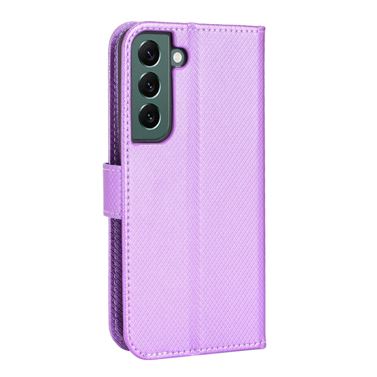 For Samsung Galaxy S22 5G Diamond Texture Leather Phone Case