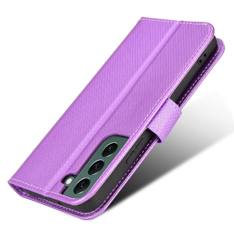 For Samsung Galaxy S22 5G Diamond Texture Leather Phone Case
