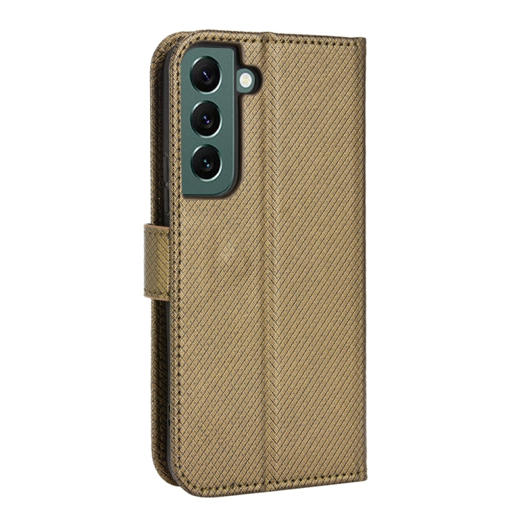 For Samsung Galaxy S22 5G Diamond Texture Leather Phone Case
