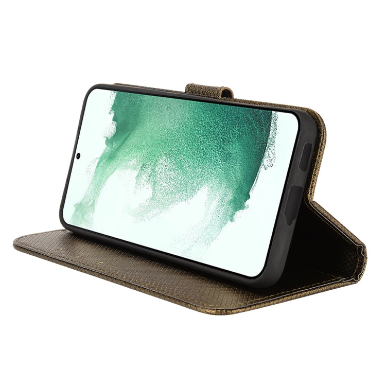 For Samsung Galaxy S22 5G Diamond Texture Leather Phone Case