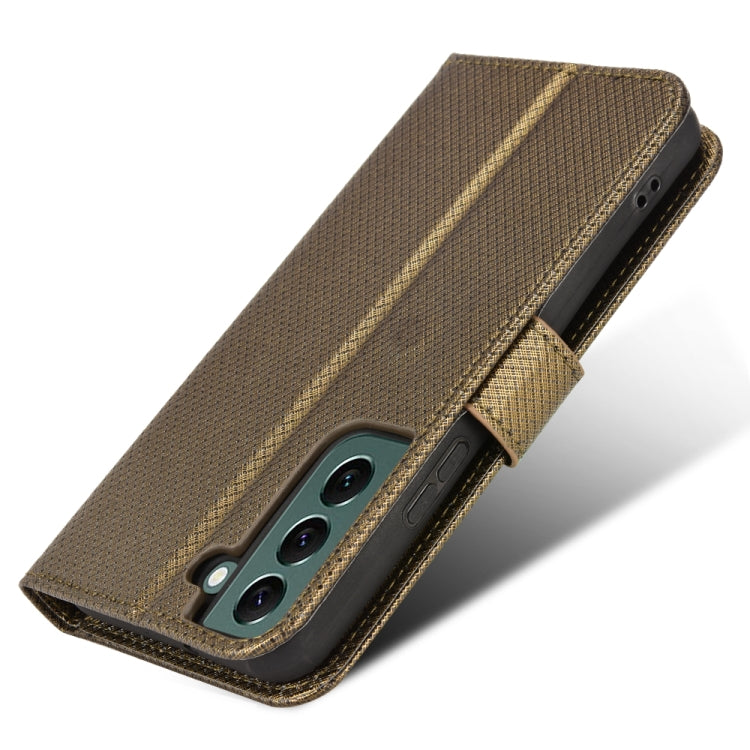 For Samsung Galaxy S22 5G Diamond Texture Leather Phone Case