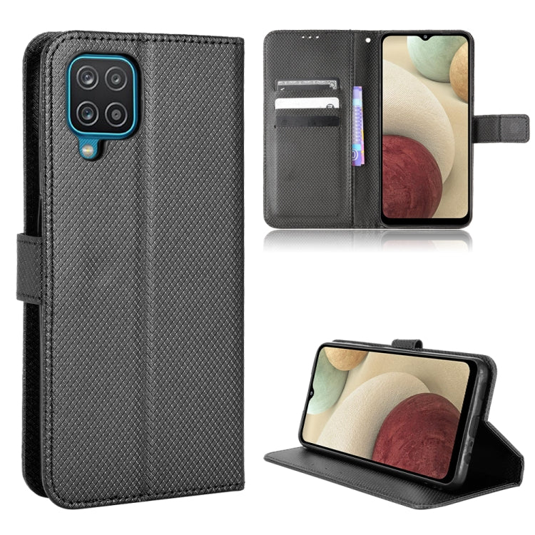 For Samsung Galaxy A12 / M12 5G Diamond Texture Leather Phone Case